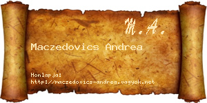 Maczedovics Andrea névjegykártya